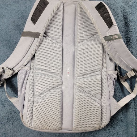 The North Face Connector Backpack Silver Gray Laptop Hiking School Thick Padding - Picture 3 of 10